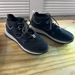 Timberland Women’s Mid Hiking Boots Black Leather Size 9 Style A424H